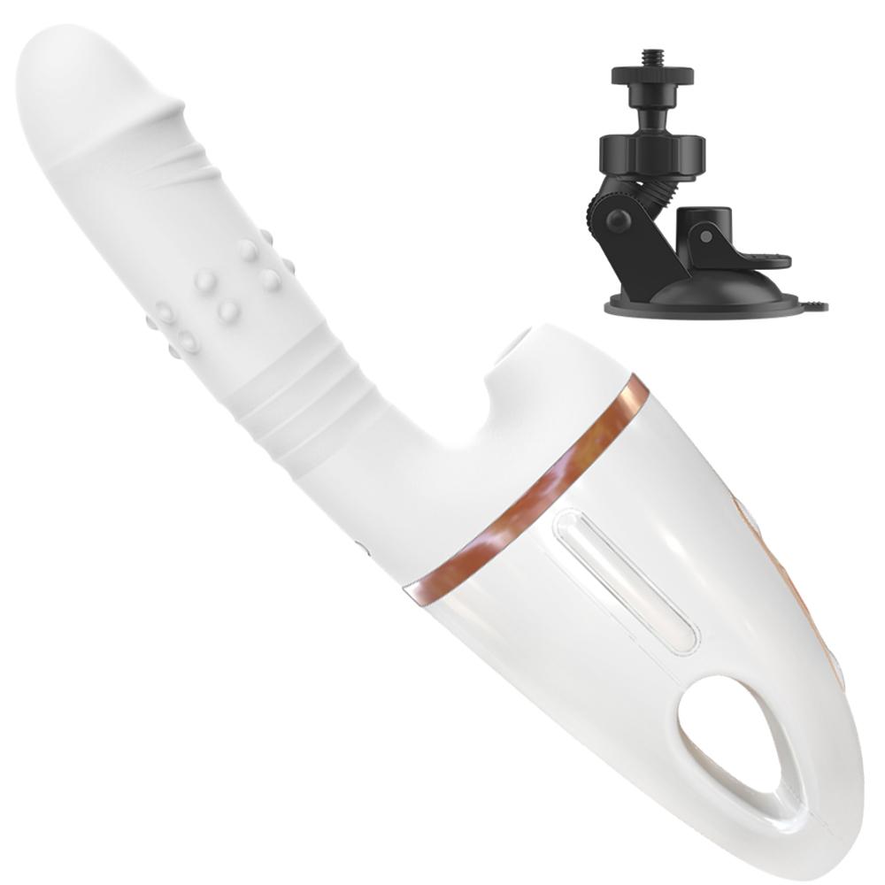 Automatic Telescoping Dildo Sex Machine With Suction Cup Powerful Sucking Vibrator Nipple Clitoris Stimulator Sex Toy for Women