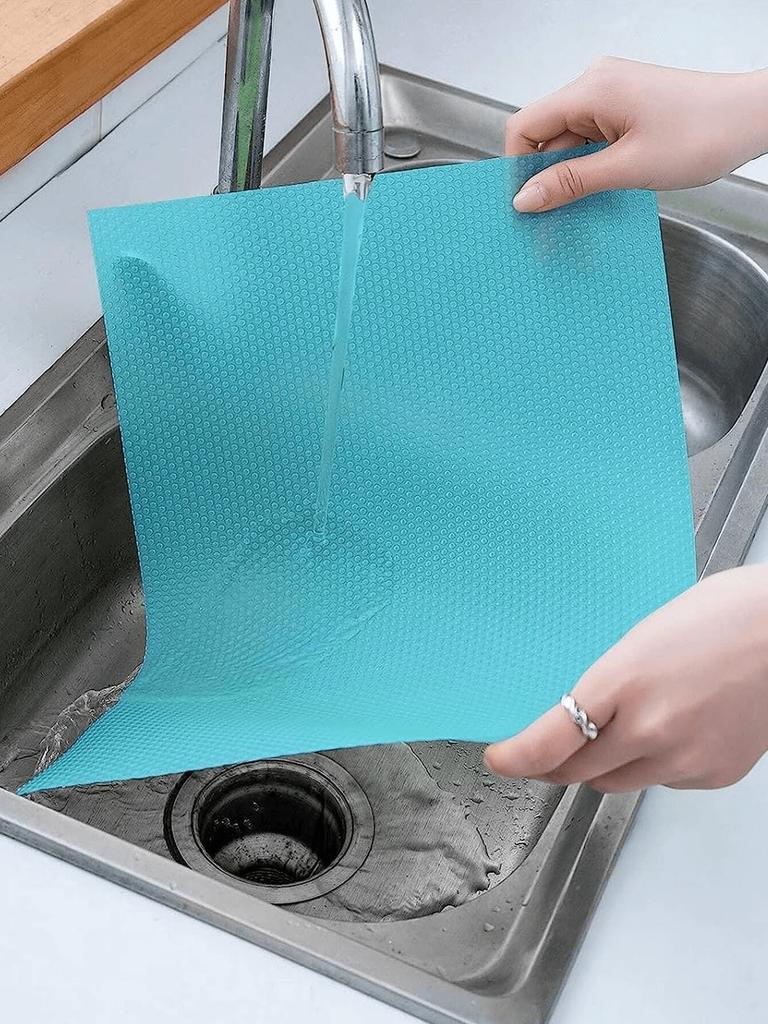4pcs Refrigerator Pad Non-Slip Waterproof Can Be Cut Fridge Shelf Liner Mat Kitchen Washable Drawer Cabinet Pads Table Placemats