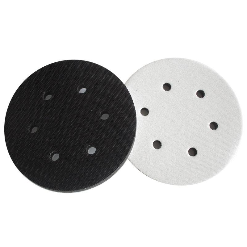 6-Inch 6-Hole Soft Sponge Buffer Pad for Sanding & Polishing - Shock-Absorbing Flocking Pad for Pneumatic Dry Grinders