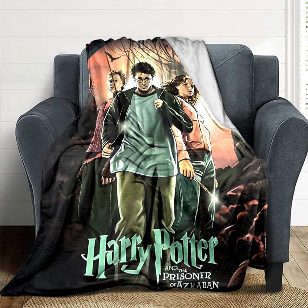 1pc Harry Potter, Prisoner of Azkaban Flannel Blanket Soft Warm Throw for Home, Office, Travel, All-Season Cozy Bedding GiftL1241