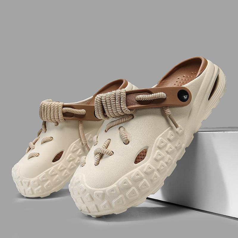 НОВЫЕ Летние Сандалии на Толстой Подошве 2025 Мужские Женские Повседневные Пляжные Туфли С Перфорацией Уличные Шлепанцы Садовые Туфли-Кроксы