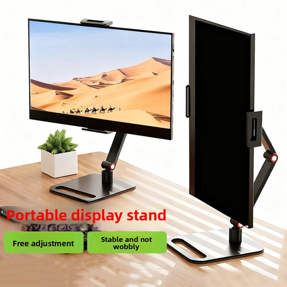 Adjustable Height Portable Monitor Holder Punch-Free Foldable Screen Holder Desktop Mount Universal Monitor Bracket Laptop Stand