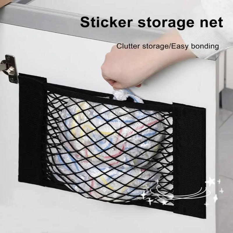 Сетчатый органайзер для багажника автомобиля, сетка для хранения, сумка на спинку сиденья, универсальная сумка для багажника внедорожника, карманы для шнурков, автомобильная волшебная лента, огнетушитель, сеть