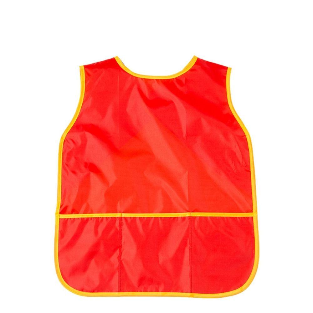 With 3 Pockets Painting Aprons Waterproof Kids Apron Craft Activity Kids Art Smock Cook