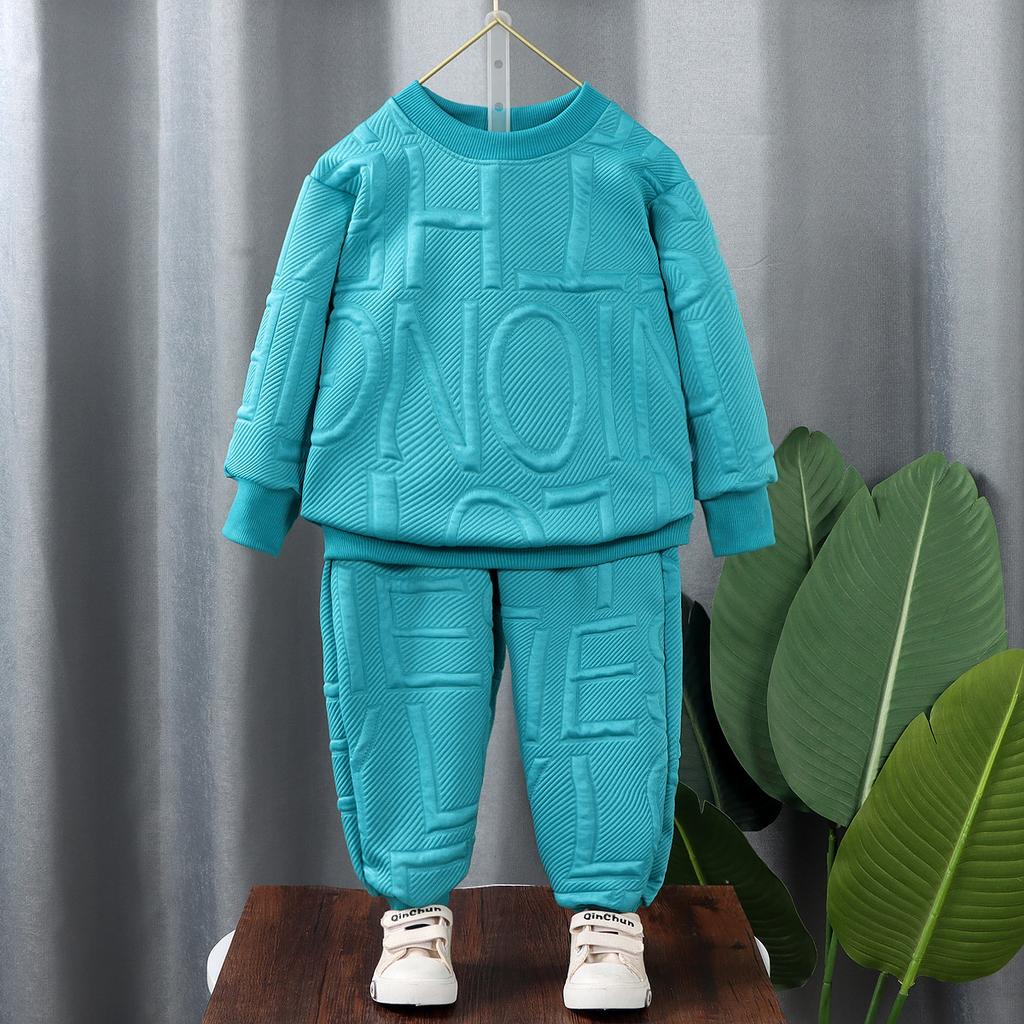 Baby Warm Sets Spring Autumn Trendy Suit Boys Girls Sweatshirt Outfit Kids Cotton Top Casual Sports Pants