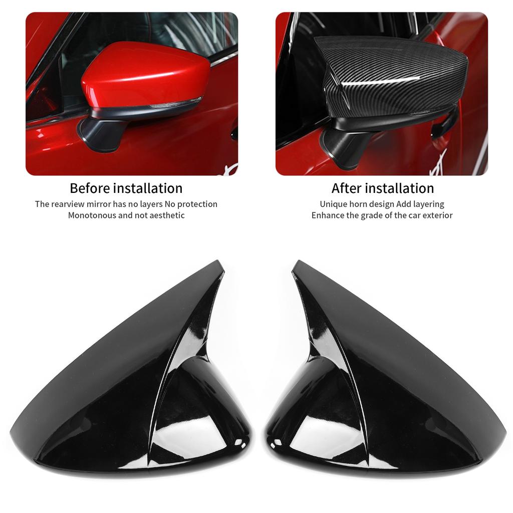 Pair Horn Side Mirror Housing or Cover Fit for 3 Axela 2020