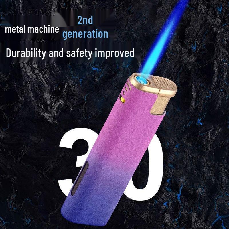 2025 Gradient Metal Windproof Lighter – Durable, Frosted, Explosion-Proof, Refillable, High-Value Design