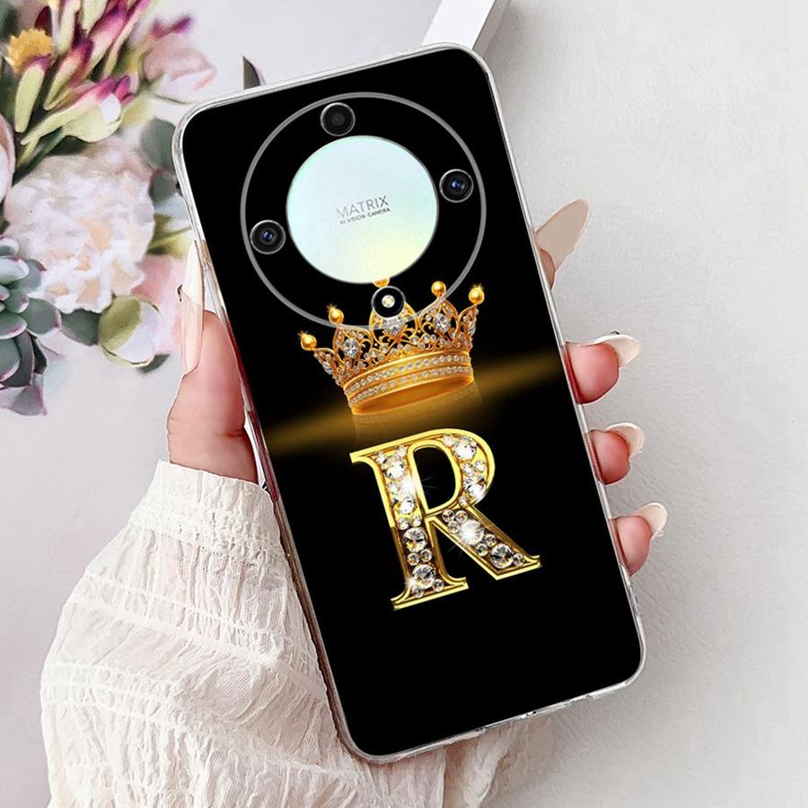 Чехол For Honor Magic6 Lite Корона Буква ТПУ Мягкий Силикон Для Honor X9b x9a Magic 5 6 Lite 5G Защитная Оболочка Задняя Крышка Fundas