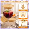 5 шт. Топпер для бокала для вина и закусок, Топпер для доски для закусок для бокала для вина, Бамбуковый топпер для бокала для вина для семейных посиделок