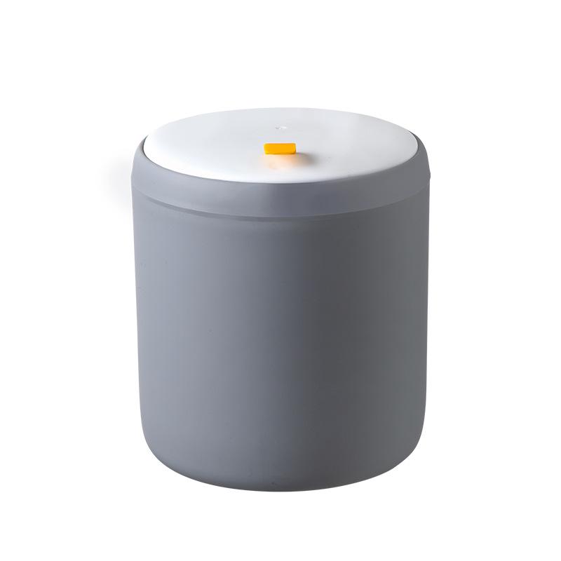 Mini Press-Top Trash Can with Lid for Office or Desktop