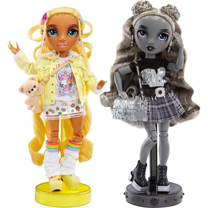 Special Edition Pack Rainbow High x Shadow High - Sunny &amp; Luna - 2 poupées mannequin articulée 27cm + accessoires
