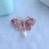 Эмалевая капающая бабочка брошь пресноводный жемчуг этнический стиль брошь антибликовый сплав аксессуары женский корсаж