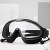 Очки для плавания с большой оправой для взрослых с берушами для мужчин и женщин, профессиональные, высокой четкости, с защитой от запотевания, силикон
