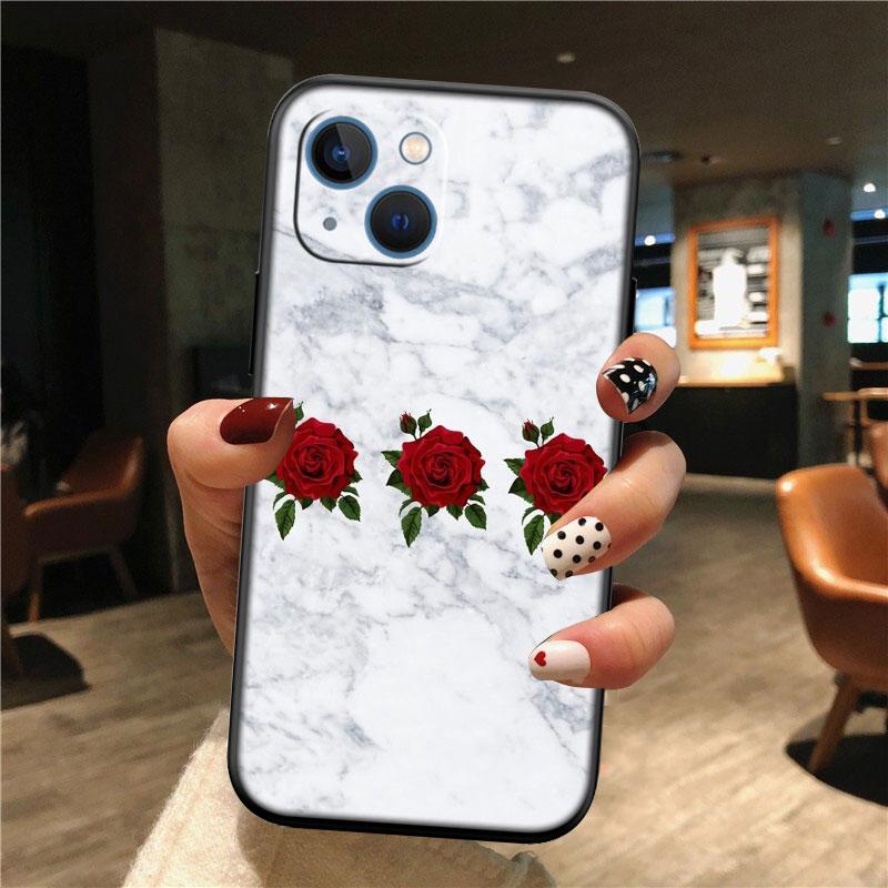 Red Rose Marble New High-End Shell Phone Case for Redmi Note 10 11 12 Pro Max 10S 10C 10T 11A 11S 12S 12C
