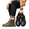 Martin Boots Men's Shoes Winter British Style Casual Leather Shoes Velvet Thermal Cotton Shoes Waterproof and Non-slip Locomotive Tooling Boots
