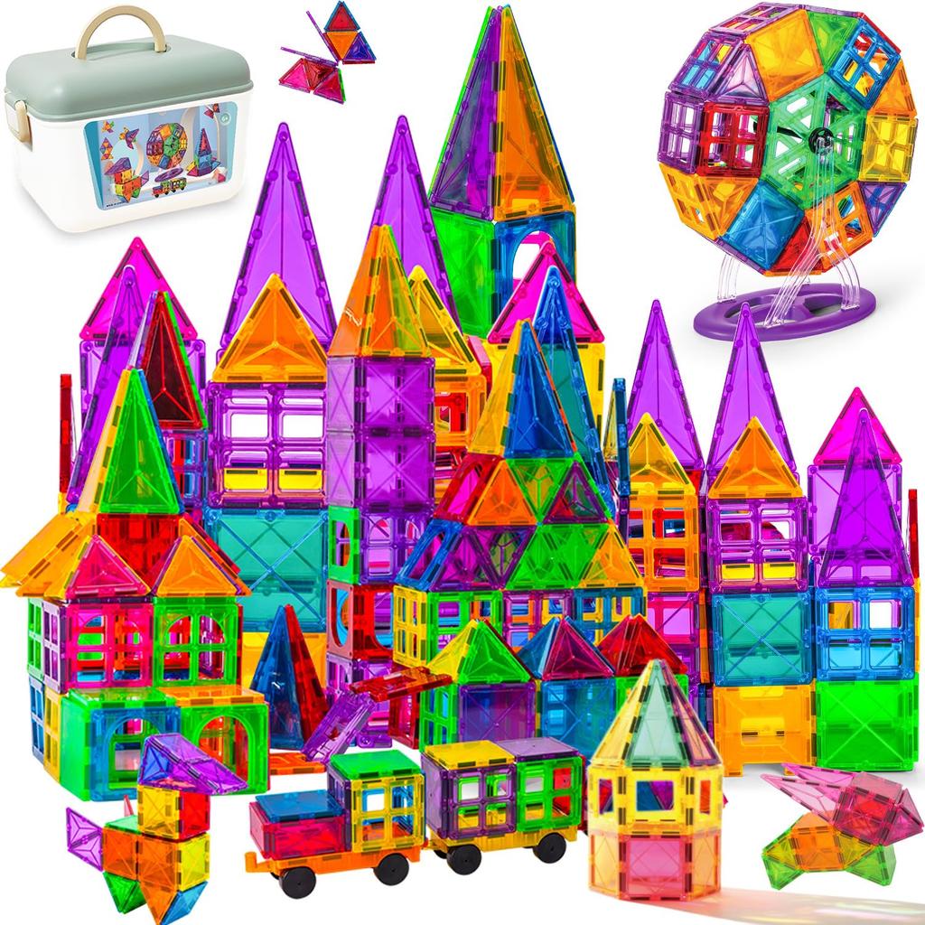 Jecimco Magnetic Toy Magnetic 139 Pieces Luxurious Assembly DIY Building Educational Birthday Indoor Magnetic Blocks Blocks, Set, Children's Blocks,