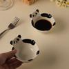 Керамическая миска для соуса в форме панды, милая мини-миска, подходит для пароварки, миска для фруктов и закусок, посуда для дома и ресторана
