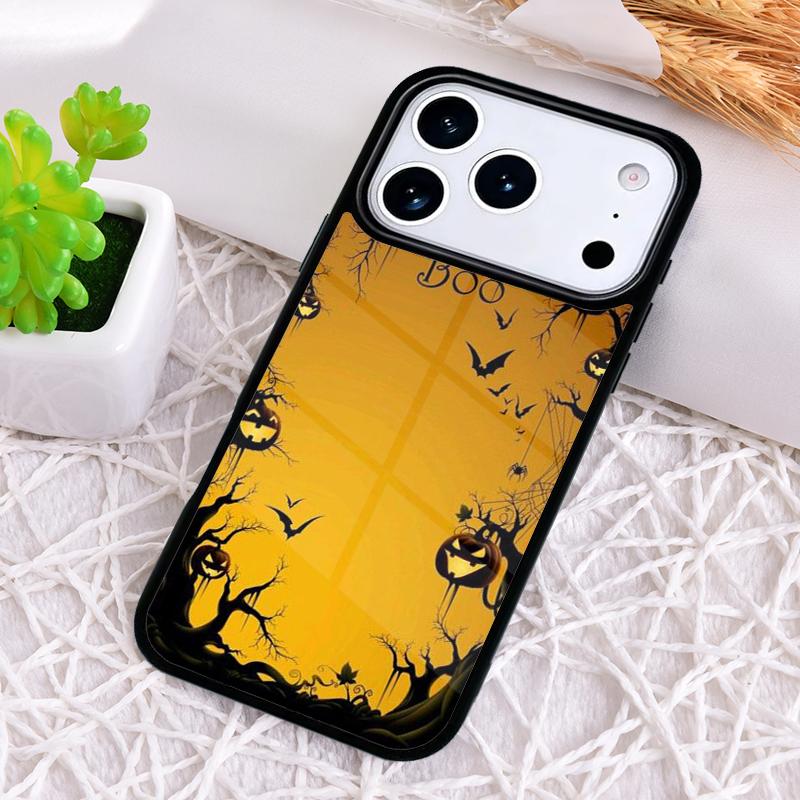 БУ! Чехол для телефона 'Счастливый Хэллоуин Тыква' для iPhone 17 Air 16 15 11 12 14 13 Pro Max Ударопрочный чехол