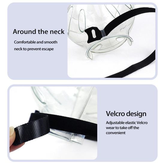 Breathable Adjustable Anti-licking Cat Head Shaped Pet Cat Grooming Transparent Muzzle Pet Supplies