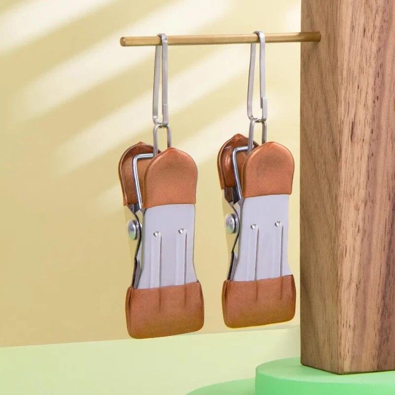 10 шт. Прищепки из нержавеющей стали с крючками-вешалками без следов, прищепки для одежды, зажимы для подвешивания носков, держатель для простыни для дома, шкафа