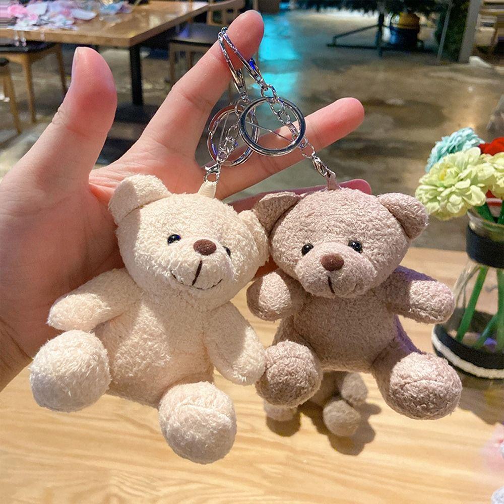 Backpack Pendant Keychain Sitting Bear Plush Doll Bear Plush Keychain Plush Keyring Bear Plush Doll