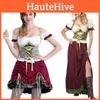 Октоберфест Баварское Дирндль Костюм Косплей Пивной Девушки С Пышными Рукавами