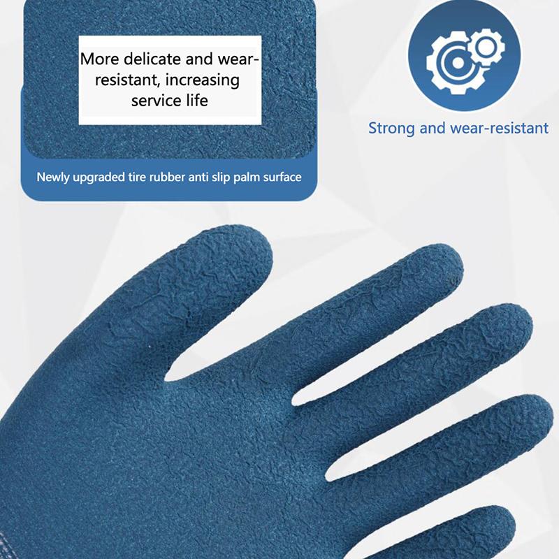 1 пара износостойких нескользящих рабочих перчаток, защитные перчатки для авторемонтных мастерских, перчатки для защиты труда, резиновые перчатки для шин