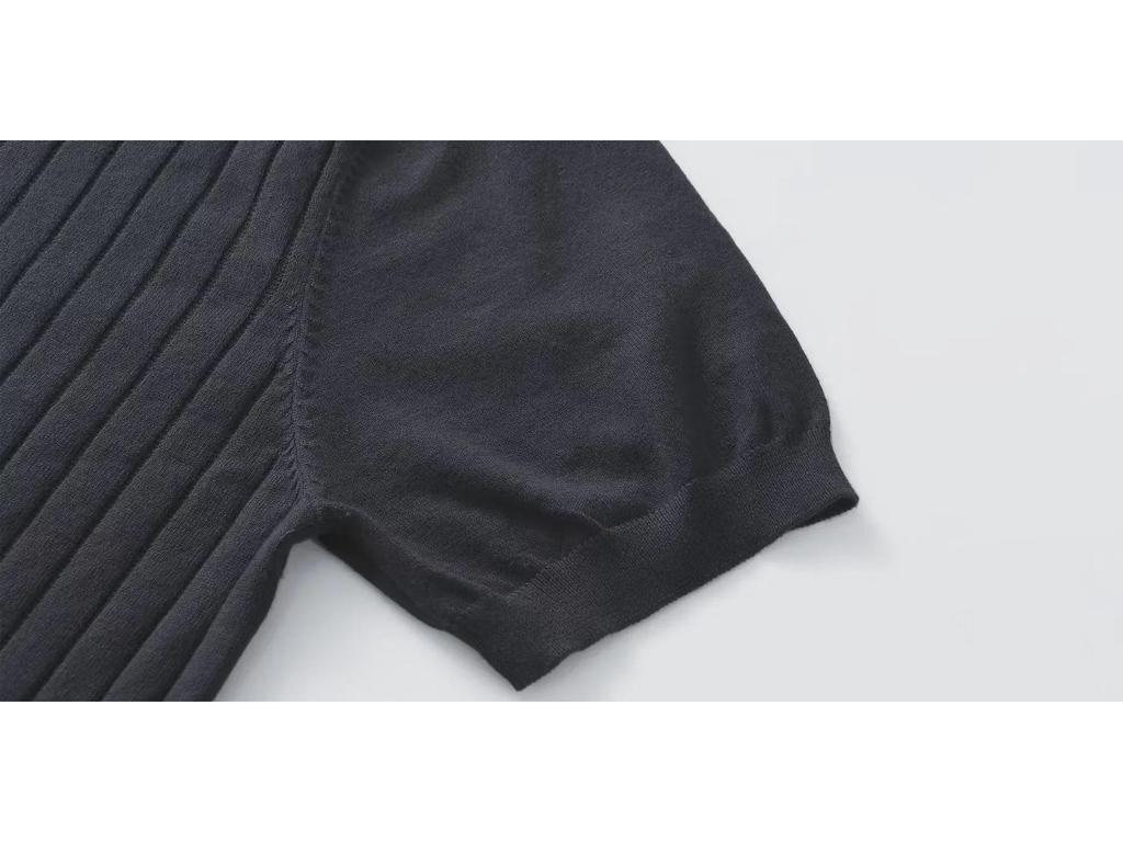 2023 Модная однотонная мужская рубашка поло с коротким рукавом