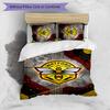 Watford Football Printed 3 Pieces Bedding Set, Comfortable Skin Friendly Bedroom Duvet Cover Set