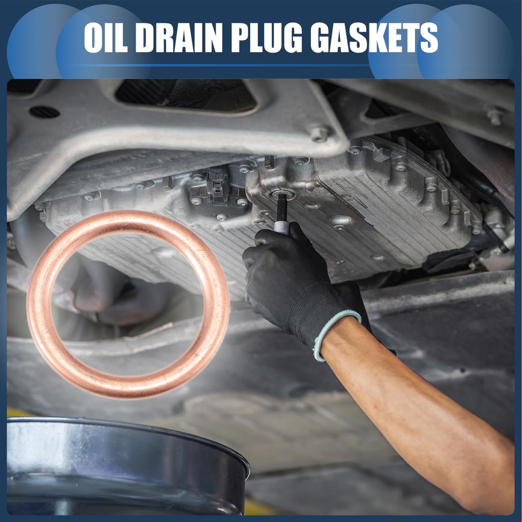 INFINAUTO 16мм 0,63" ID №11137546275 МИНИ Прокладка сливной пробки для R56 LCI 2009-2013 Алюминиевый сплав Медный цвет 25шт