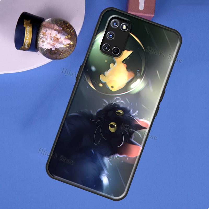 Cute Cat Pumpkin halloween Case For OPPO A74 A94 A54 A57 S A77 A76 A96 A52 A72 A91 A93 A5 A9 A31 A53 A15 A16 A17 Cover
