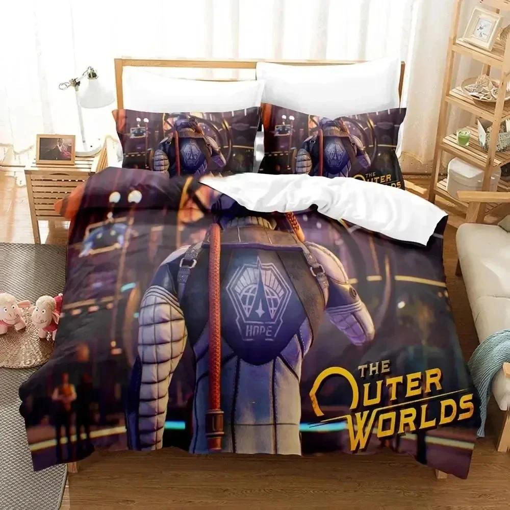 Luxury New 3D Print Game Outer Worlds Bedding Set Boys Girls Twin Queen Size Duvet Cover Kids Adult Fashion Home Textileextile