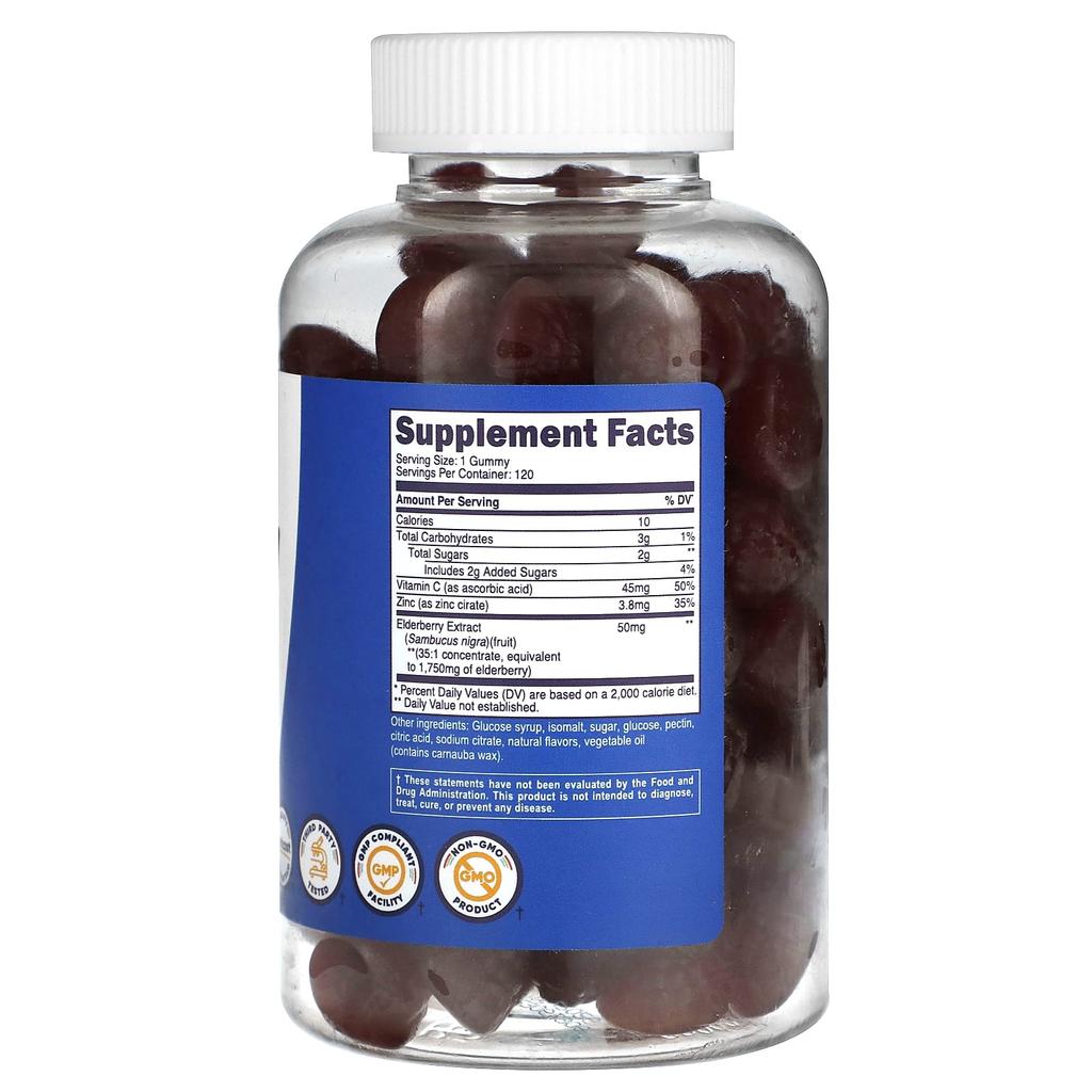 Nutricost, children, elderberry, ages 4 and up, 1,750mg, 120 gummies
