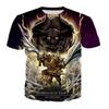 Summer Round Neck Anime "Knights of The Twelve Palaces" Saint Seiya Printed Top Fashionable Casual Short Sleeved Men's and Boys' Universal T-shirts