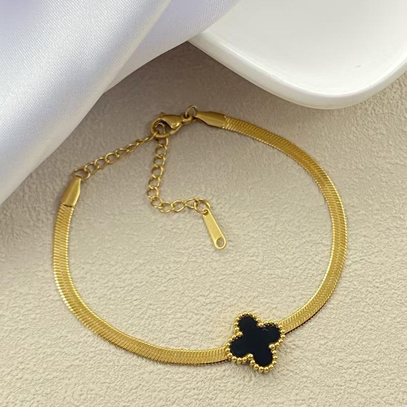 Браслет «Клевер на удачу» для женщин 18K Простой, Модный, Универсальный, Высококлассное ювелирное изделие