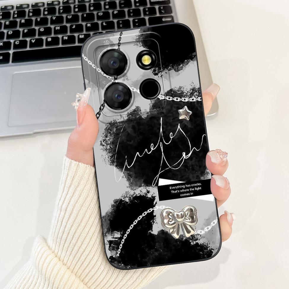For ITEL A60s A662LM Case For ITEL A60 Cover Silicone Luxury Fashion Flowers Kawaii Girl Cute Shockproof Phone Case Bumper