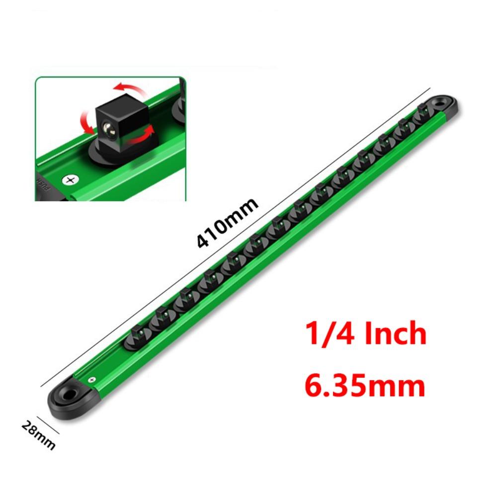 Adjustable Socket Storage Rack 1/4 3/8 1/2 Inch Socket Clip Rail Holder Magnetic Socket Organizer