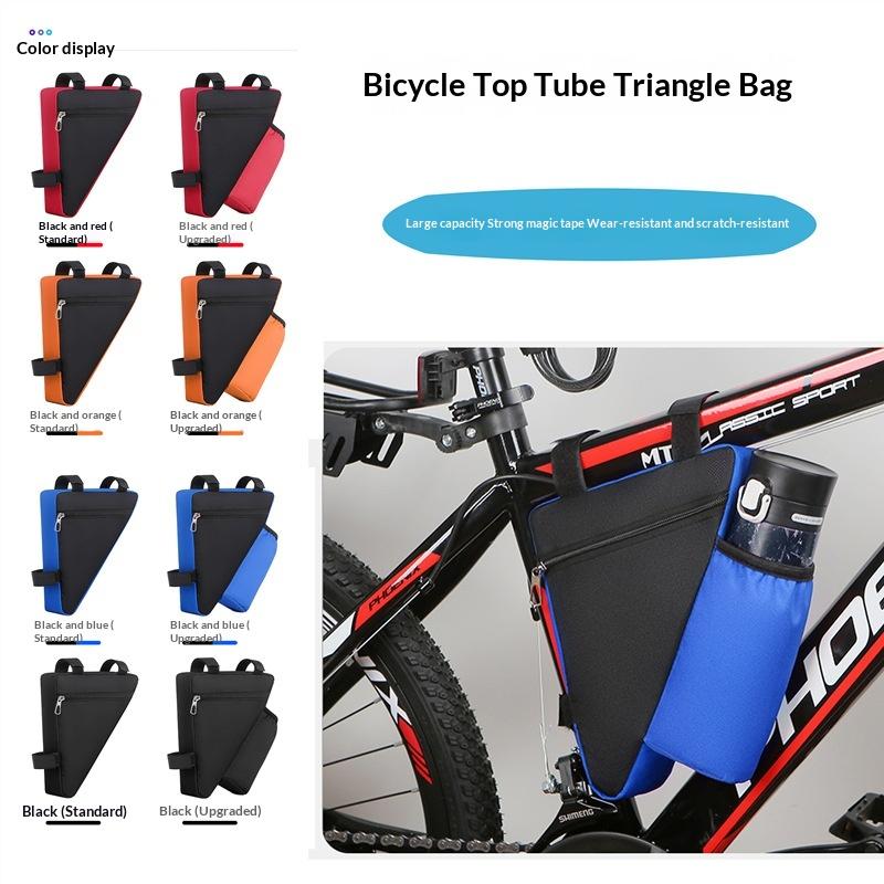 Waterproof Bicycle Frame Bag with Innovative Triangle Design and Bottle Pocket for Hydration