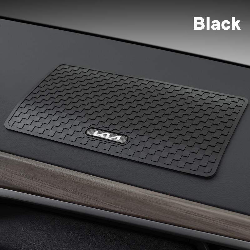 BTQNM1 Car Logo Non-Slip Mat Sticky Dashboard Sticky Pad For KIA Rio Soul Seltos Forte K5 K3 Niro Sorento Stinger Sportage Decoration
