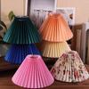 1Pc Ceiling Decor Fabric Pleated Lampshade Modern Washable Table Lamp Cover Diy Retro Chandelier Cloth Cover Living Dining Room