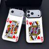 Игральные карты для покера Чехол для телефона для iPhone 17 16 15 14 13 12 11 Pro Max Plus Серебристый конфетный Матовый чехол