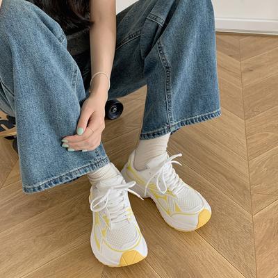 Queen Fan Взрывная Серебряная Платформа Папины Кроссовки Женские 2025 Новые Летние Юбка Универсальные Кроссовки