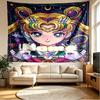 Custom Name Personalized Sailor Moon Print Tapestry, Wall Art Decor, Bedroom, Dorm, Apartment, LivingRoom, Party Backdrop, Gift for Birthday