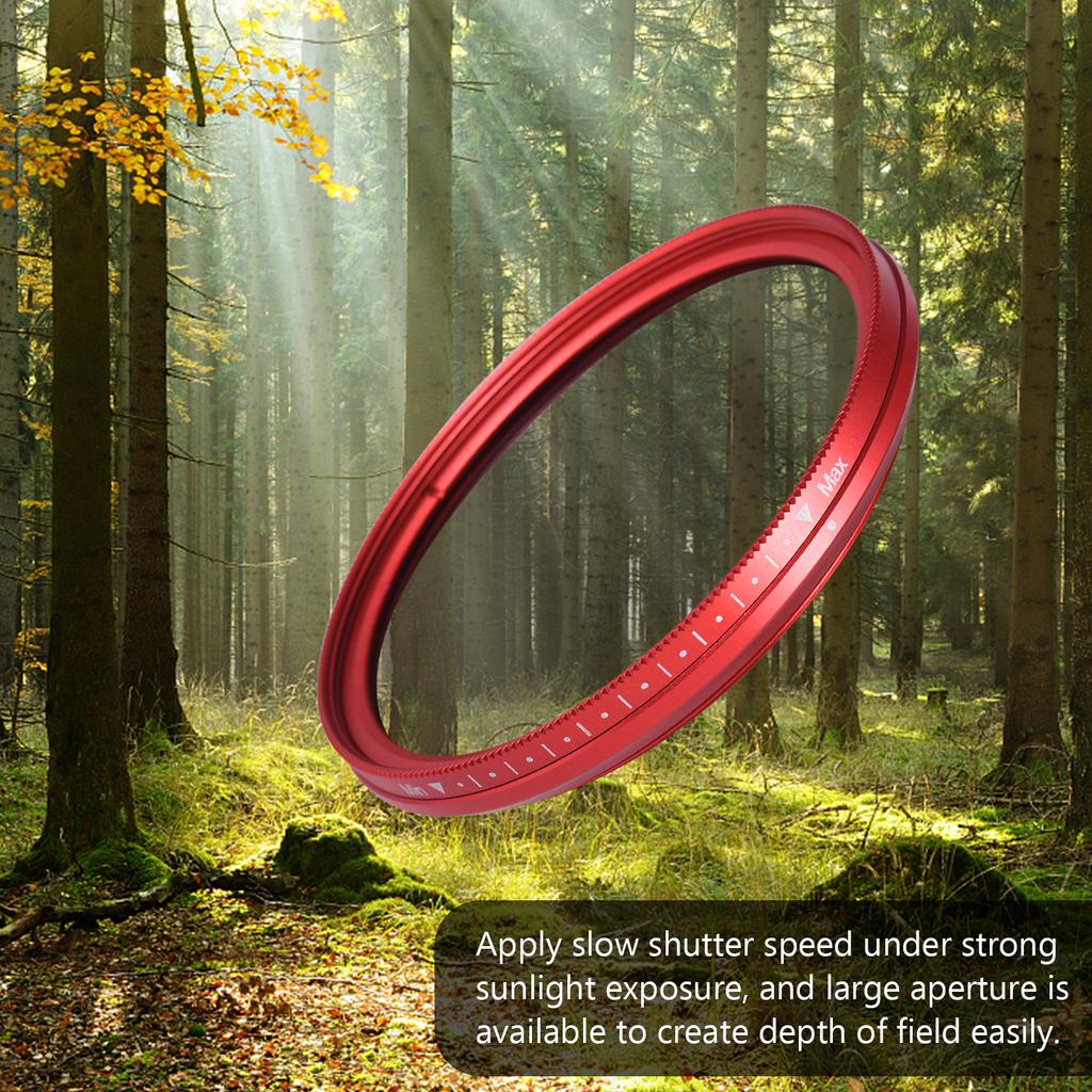 FOTGA Slim ND Fader Variable Filter Neutral Density ND2 To ND400 Red Replacement for Canon