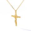Христианский крест с Иисусом, ожерелье для женщин и мужчин, цепи из нержавеющей стали, колье, религиозные подвески в виде креста, ювелирные изделия, молитва, подарки на крещение