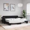 VidaXL Daybed with Pull-out Bed Black 90x200 Cm Velvet 3196933