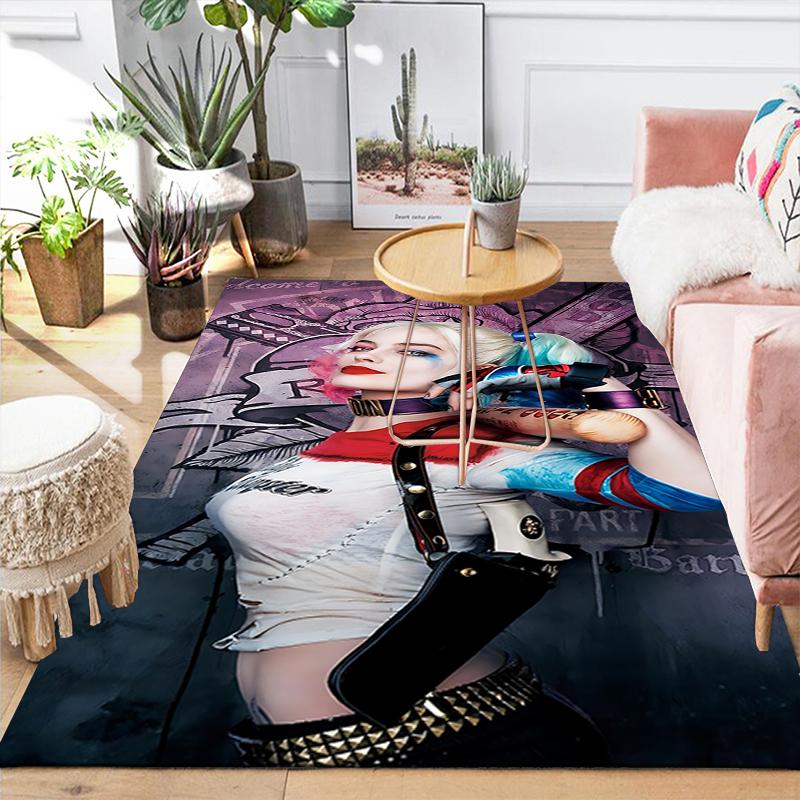 1Pc Harley Quinn'S Wild Style Rug, Office Carpet Indoor Outdoor Doormat, Non-Slip, Comfortable, Living, Christmas Halloween, Xmas Gift N1466