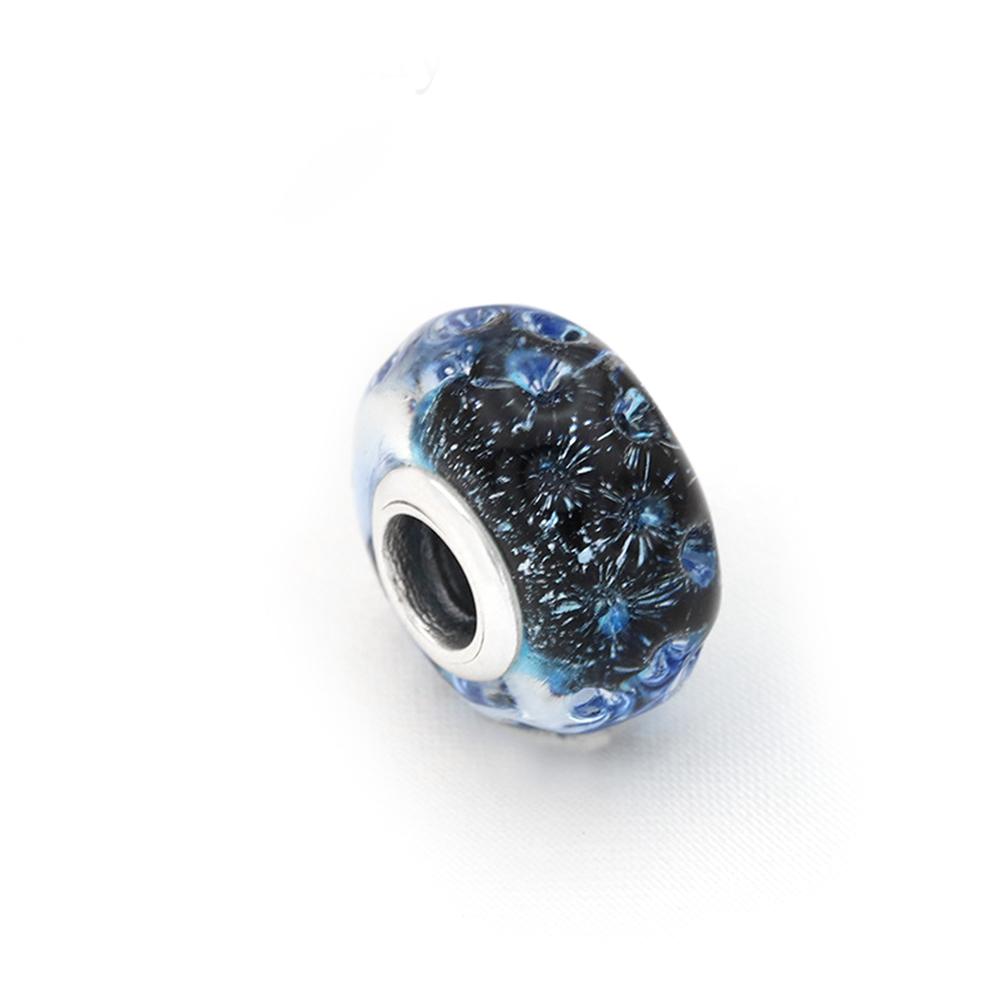 S925 серебро муранское стекло бусины с тканевой сумкой подходят для изготовления браслета для женщин простые модные ювелирные изделия подарки