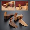 Подвесной деревянный дверной стопор из массива, кожаный ремешок, Нескользящий бук/черный орех, прочные дверные клинья, дверной стопор