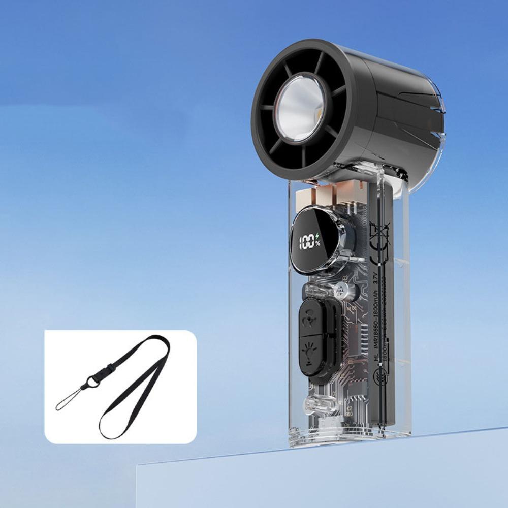 Digital Display Handheld Fan 100 Turbos Chilled Air Cooler Multi-function Mini Fan Outdoor